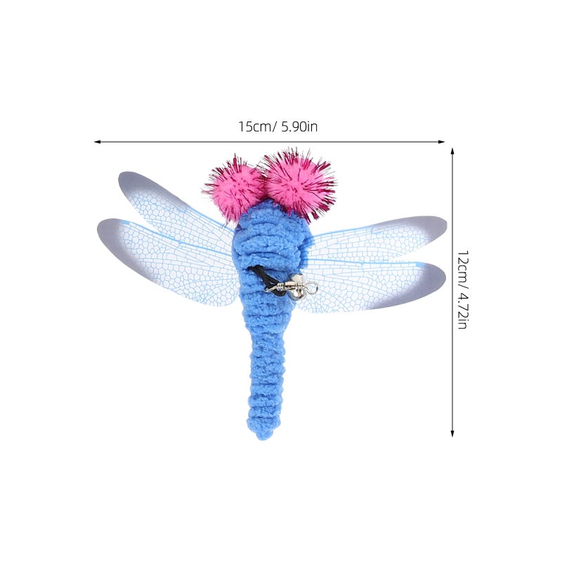 UEETEK Dragonfly Cat Toy Replacement Heads for Interactive Cat Wands 5-Pack Safe Material Engaging Pet Toys for Indoor Cats - Image 3
